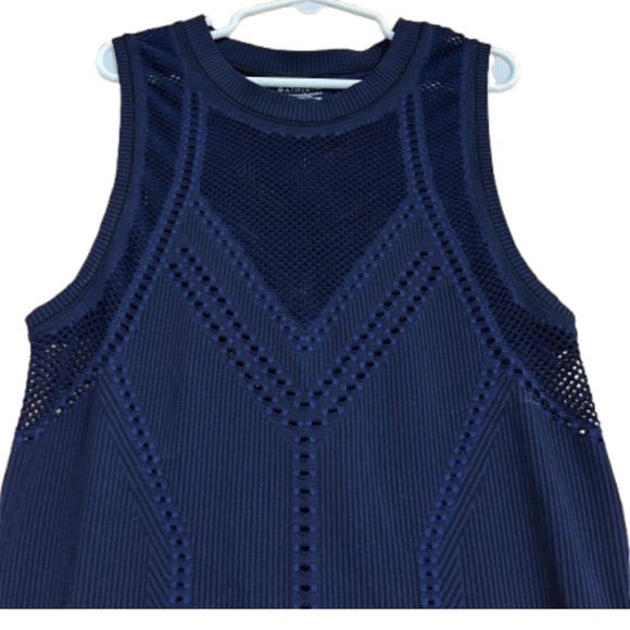 Athleta Women’s Navy Mesh Activewear | Workout Tank Top Sz-XS - Picture 3 of 5